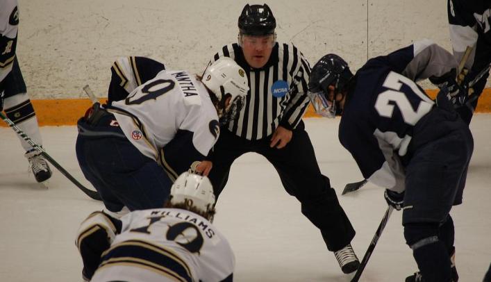Blugolds Score Three in Second Period to Defeat Pointers