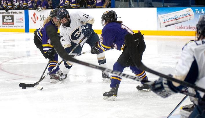 Women's Hockey Falls to St. Mary's at Home
