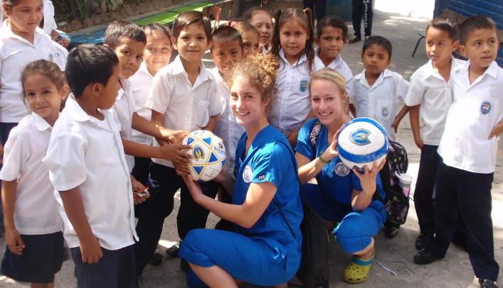 Blugold Soccer Players and Nursing Majors Visit San Salvador
