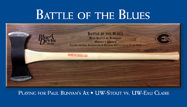 Blugolds and Blue Devils Soccer to Play for Paul Bunyan's Ax