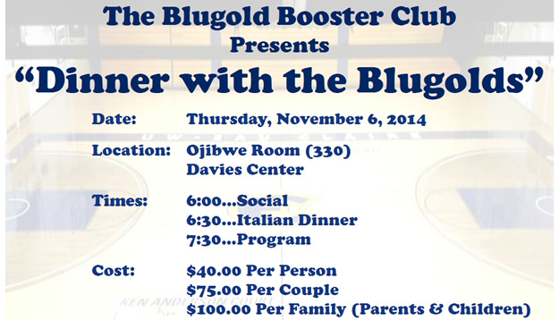 Dinner with the Blugolds - Thursday, November 6, 2014