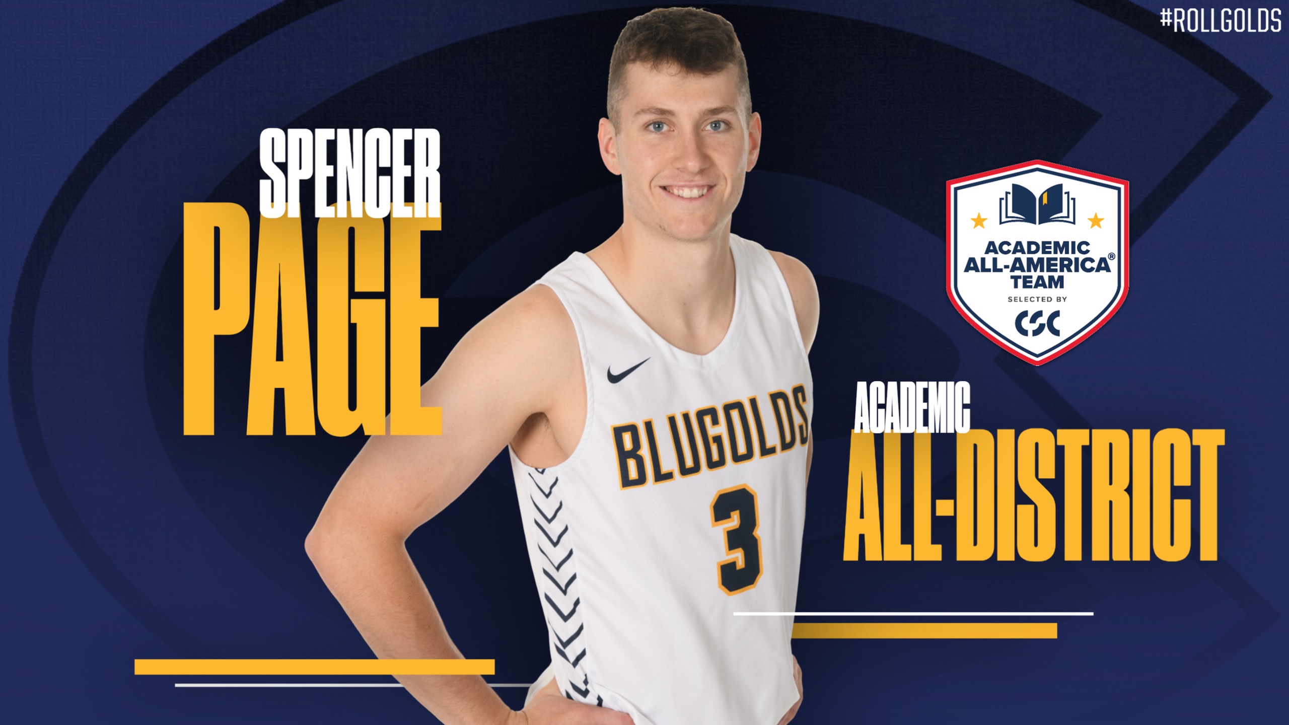 Page receives CSC Academic All-District honors