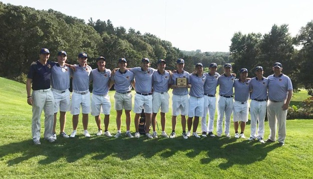 Men's Golf takes second at Wrigglesworth Blugold Invite, Isaacson wins individual title