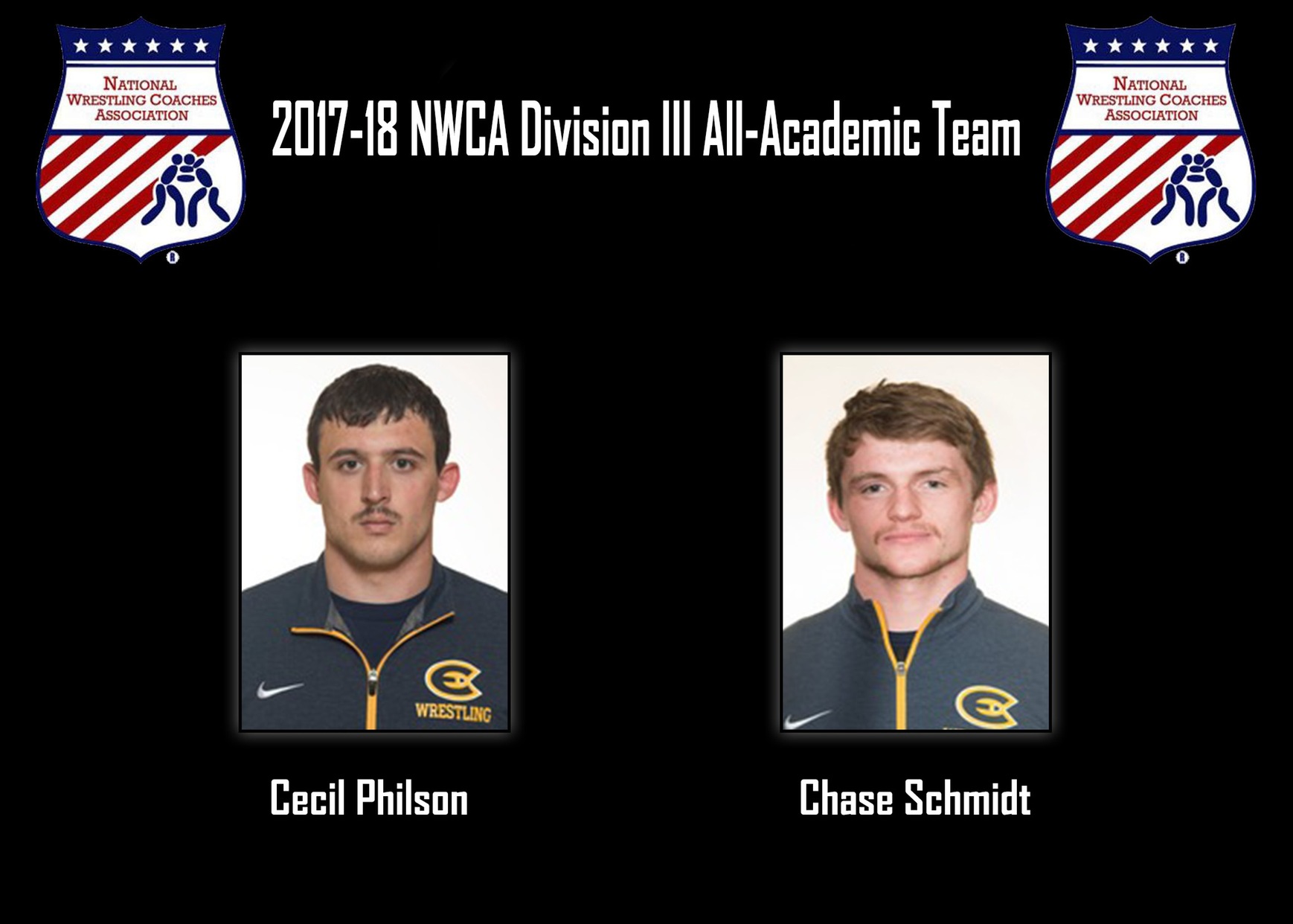Philson and Schmidt added to NWCA Division III All-Academic Team