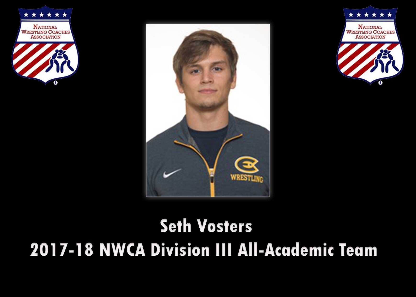 Seth Vosters named to NWCA Division III All-Academic Team