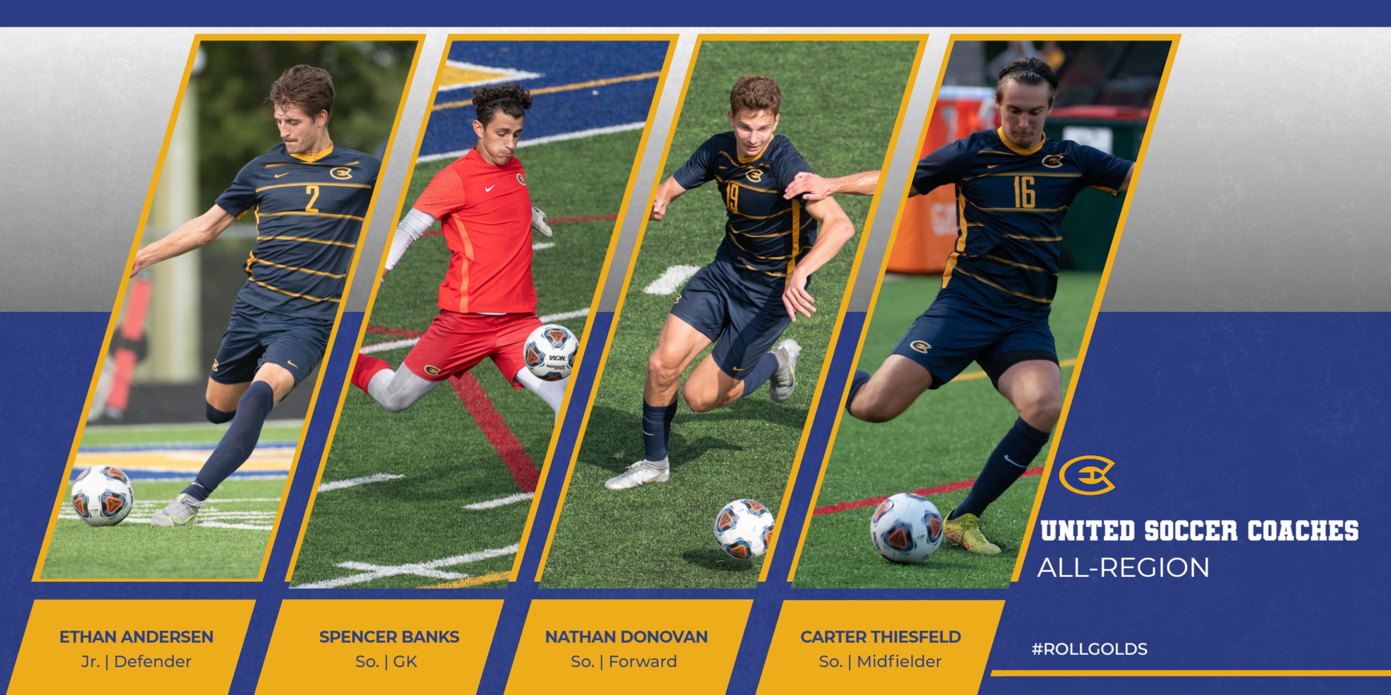 Four Men's Soccer Players Named to All-Region Teams
