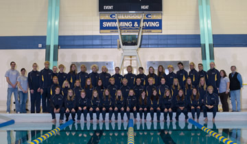 Swimming & Diving Hands Out Team Awards