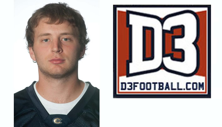 Mitch Olson Named to D3football.com Team of the Week