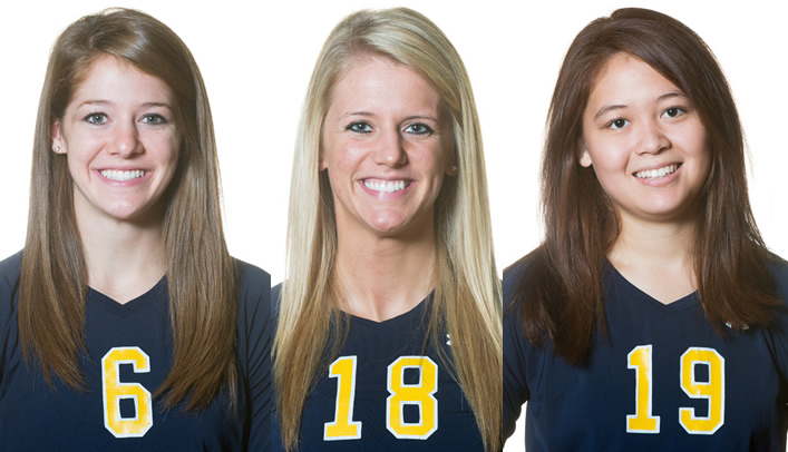 Three Blugold Volleyball Players Honored by WIAC