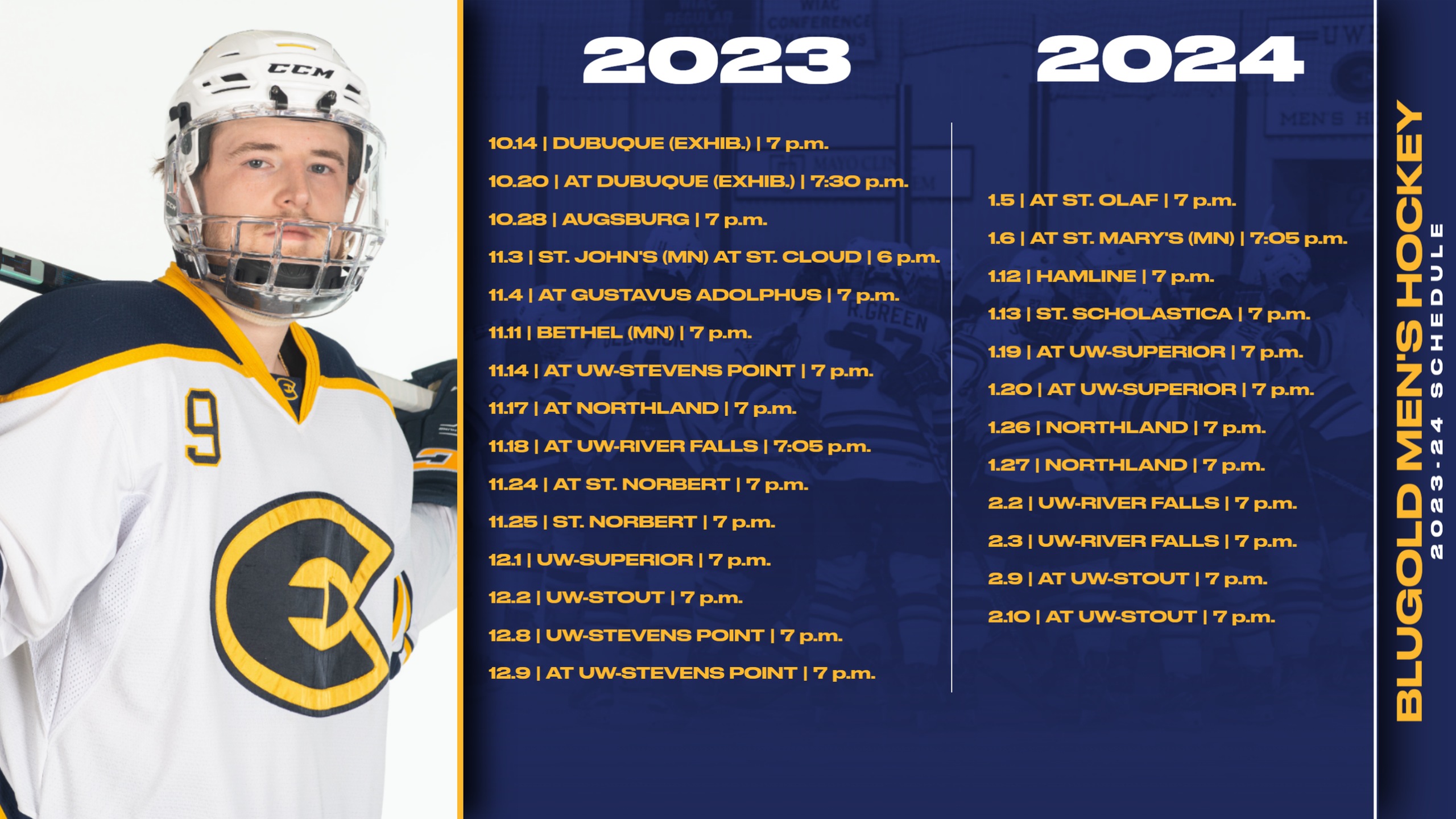 Men's hockey schedule announced