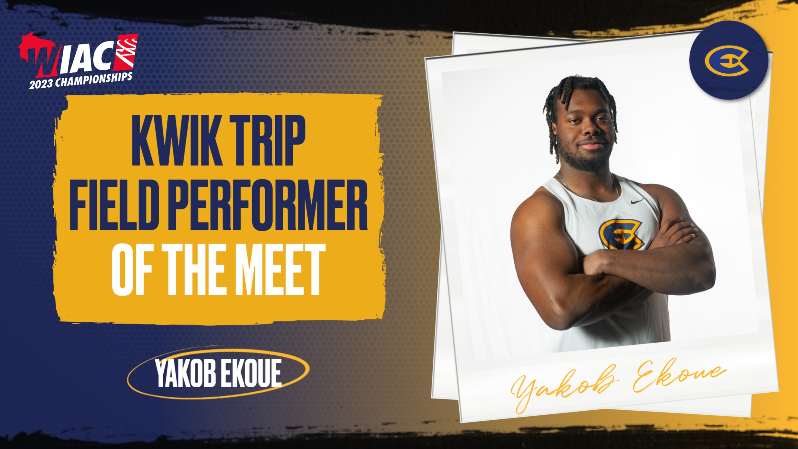 Ekoue Earns Kwik Trip Field Performer of the Meet at WIAC Championships