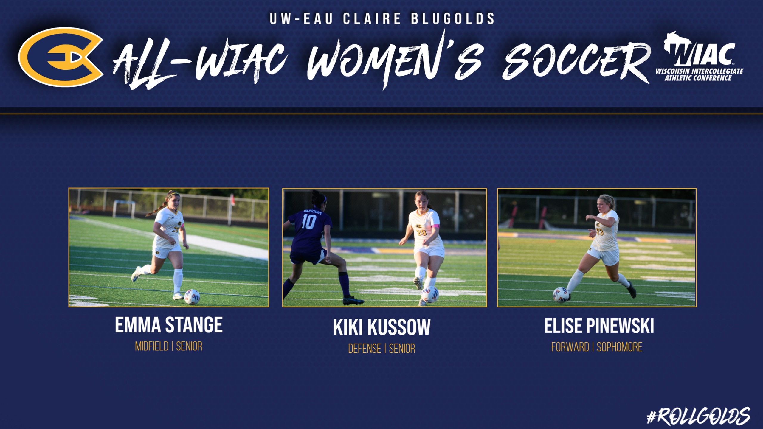 Kussow, Pinewski, Stange Named to All-WIAC Women's Soccer Team