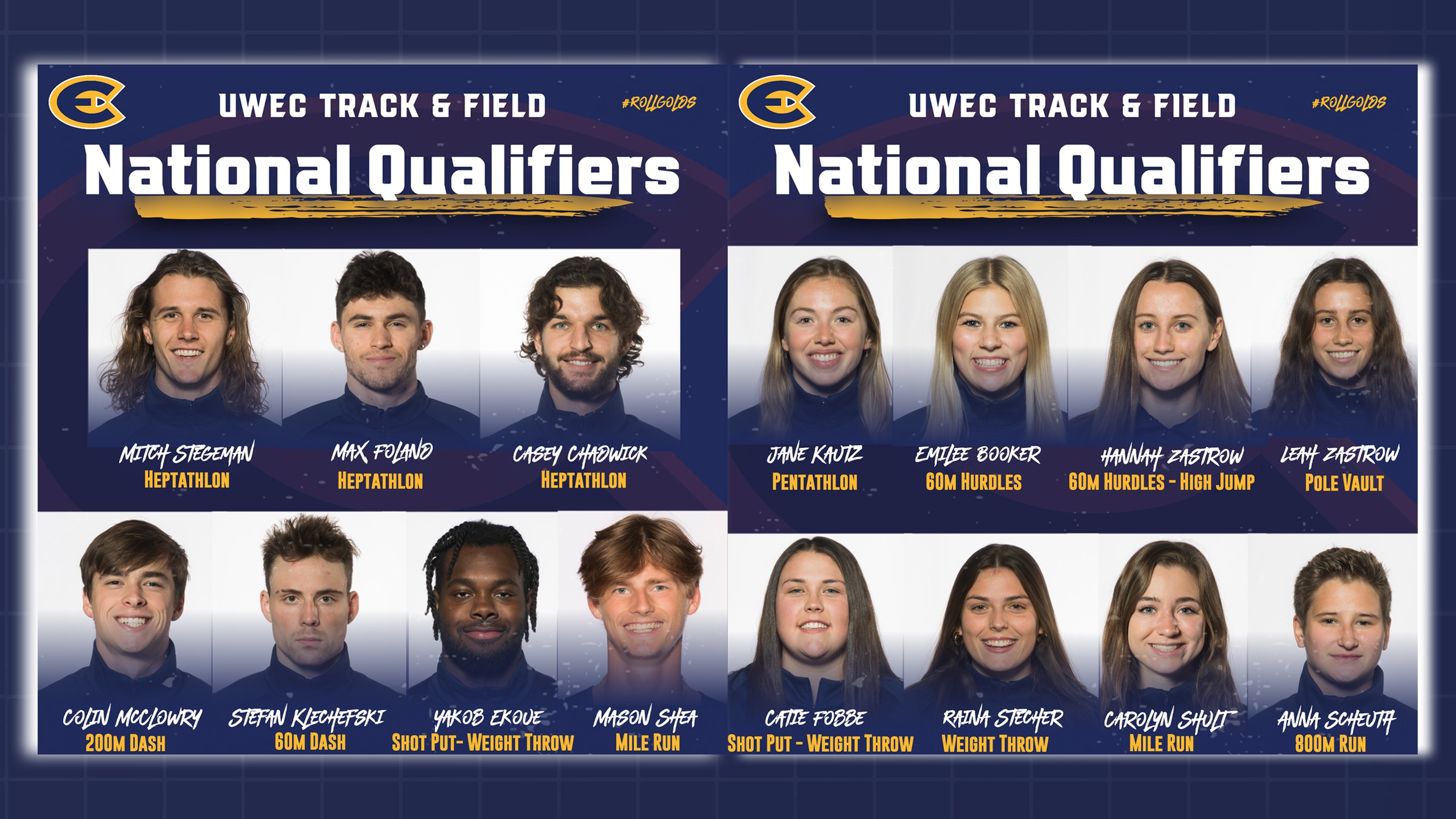 15 Blugolds Set to Travel to NCAA Indoor Championships