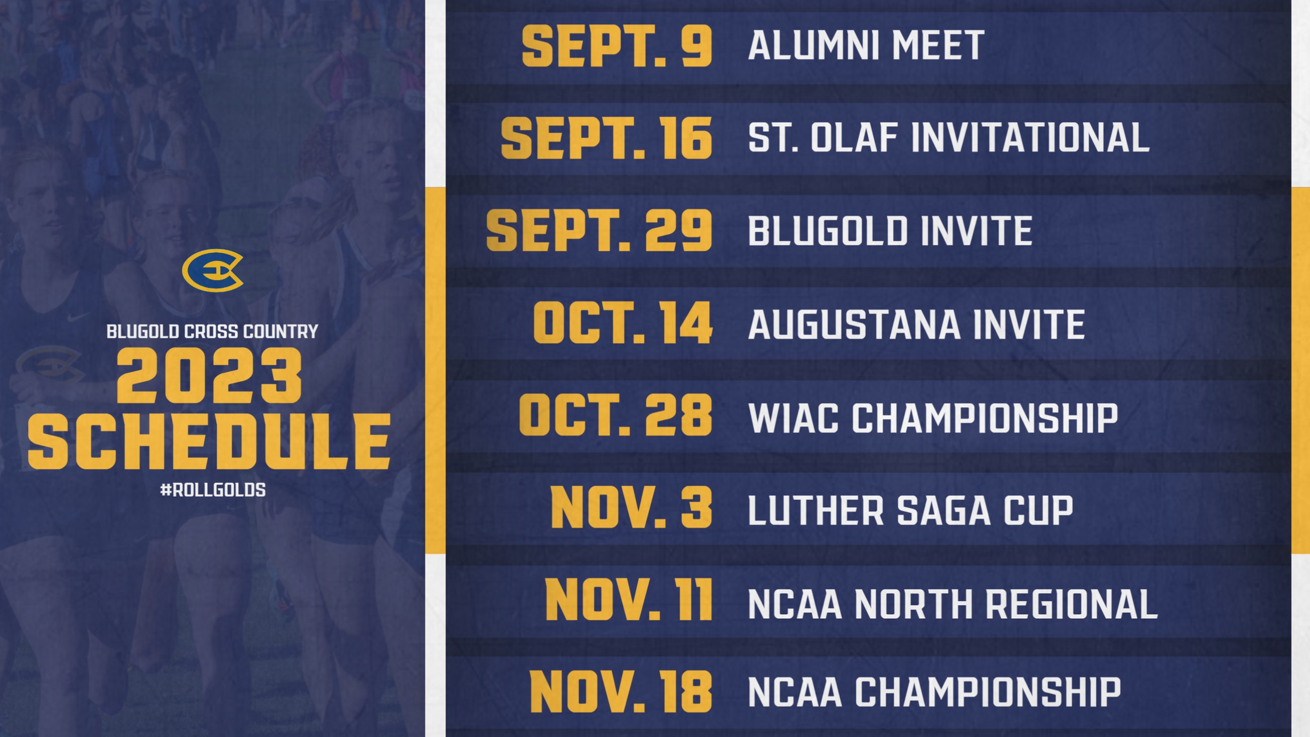 Cross country sets fall schedule